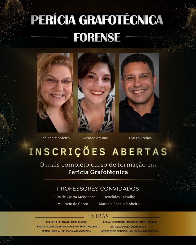 Curso de Perícia Grafotécnica Forense - Orion Pericias - Centro