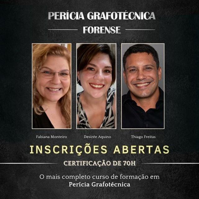 Curso de Perícia Grafotécnica Forense - Orion Pericias - Centro ...